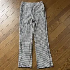 黒　ブラック　ギンガムチェック　パンツ　ズボン　simplicite