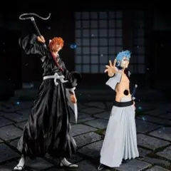 新品未開封2点 BLEACH 黒崎一護 グリムジョー フィギュアのサムネイル