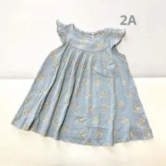 bonpoint ボンポワン　コットン楊柳　花柄ワンピース　2a