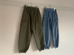 GU 子供150 カーゴパンツ カーキのサムネイル