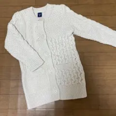 【美品】baby GAP コットンニットロングカーディガン アイボリー 95