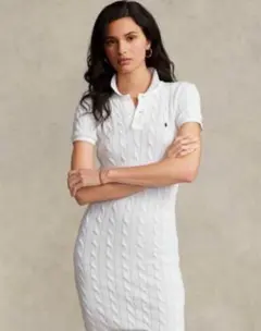 Polo Ralph Lauren ケーブル編み　ニットワンピース 半袖