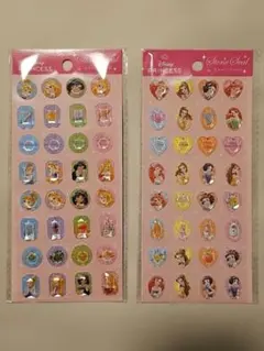 ディズニープリンセス ストーンシール 2種セット