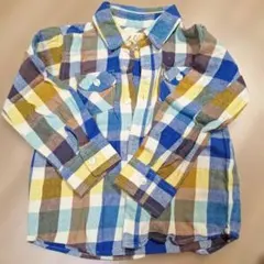 子供　チェック柄　長袖シャツ 120cm　マザウェイズ