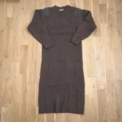 armonia リブニット ロングワンピース ブラウン