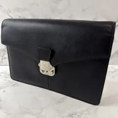 美品 GUCCI グッチ ロゴ ディアマンテ クラッチバッグ ブラック A4可