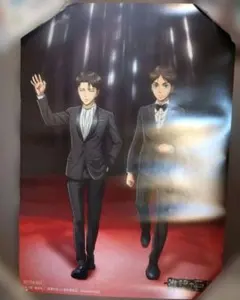 進撃の巨人 　リヴァイ•エレン ポスター　非売品　描き下ろし【平成レトロ】