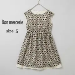 Bon mercerie 花柄刺繍　レース　フレアワンピース 36 S ワールドのサムネイル