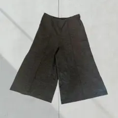 3203【エンスウィート】ガウチョパンツ　秋冬　ワイド　グレー　大人　サイズ3