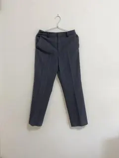 ユニクロ　UNIQULO ネイビー　紺チェック柄 スラックス オフィスカジュアル