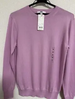 ユニクロ　コットンカシミヤクルーネックニット Mサイズ