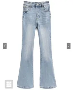 GRL ハイウエストフレアデニムパンツ[cu498] Lサイズ