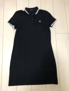 FRED PERRY ブラック ポロシャツワンピース UK 10
