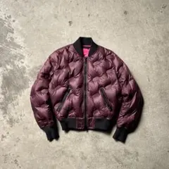 DIESEL ディーゼル ダウン ボンバー ジャケット ロゴ型押し キルティングのサムネイル