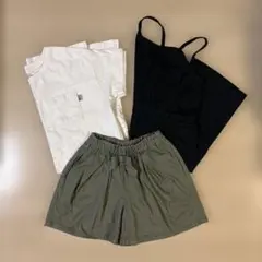 GU　ショートパンツ　サロペット　ワンピース　3点おまとめセット　130㎝