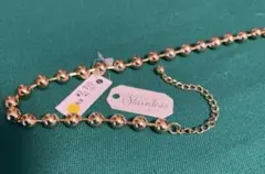 ボールチェーンネックレス　ゴールド