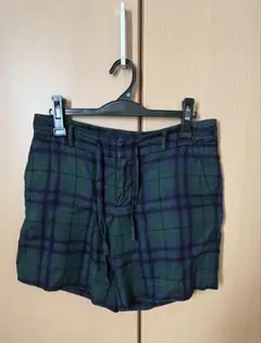 keith キース　麻チェック　ショートパンツ
