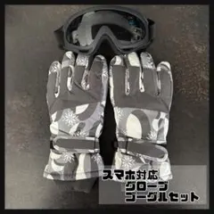 ブラックグローブ ゴーグル セット スキー スノボ 雪 冬 防水 UV スポーツ