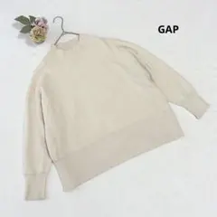 ギャップ GAP 長袖ニット L モックネック ライトベージュ シンプルのサムネイル
