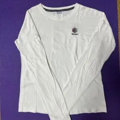 値下げ❤️Reebok 長袖Tシャツ M ホワイト 刺繍 ロンT
