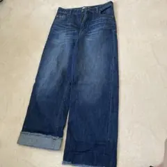 Gap ダークブルー ワイドレッグデニム