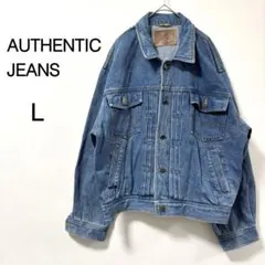 【AUTHENTIC JEANS】デニムジャケット コットン ブルー L