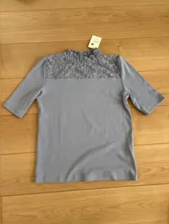 earth music&ecologyシャーリング衿レース切り替えトップス