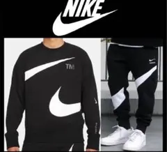 NIKE ビック スウッシュ スウェットL サイズ　上下セットのサムネイル