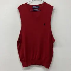 polo by Ralph Lauren ラルフ　コットンベスト　赤　あ3