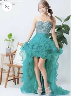 AR ANGEL ターコイズ フリルドレス S