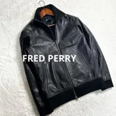 超希少✨FRED PERRY やぎ革　レザージャケット　トラックジャケット　黒 2026年最新】Fred Perry メンズ レザージャケット・ライダースの人気