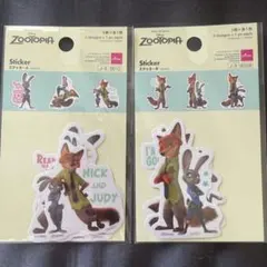 ディズニー ズートピア ステッカー 全2種 ニック ジュディ シール