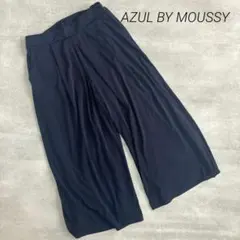 アズール クロップドパンツ ネイビー ゆったり M 七分丈　イージーパンツ
