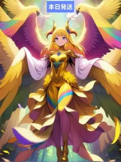ファンタジー天使デジタルアートポスターa4紙沢光♥ - メルカリ