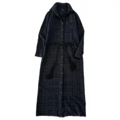 GRACE CONTINENTAL ウールチェックシャツワンピース
