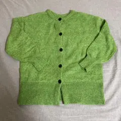 discoat グリーン　カーディガン