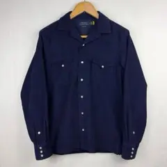 現行 ポロ ラルフローレン コーデュロイ オープンカラー ウエスタン シャツ S