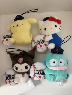 ハンギョドン　キティ　くろみ　 侍ジャパン×サンリオキャラクターズ ぬいぐるみ