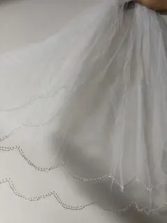 コーム付きウェディングベール　パール　結婚式