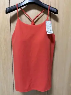 【新品未使用】UNIQLO クレープジャージブラキャミソール レッド XLのサムネイル