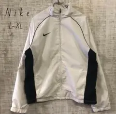 ナイキ　Nike　NIKE　スウッシュ刺繍　ナイロンジャケット　古着　L 白