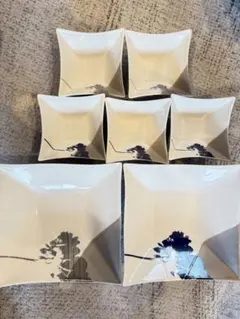 Kansai momoyama スクエア型　中皿　小鉢　7点セット