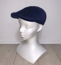 S 美品 KANGOL ハンチングキャップ カンゴール ベレー帽 ネイビー 紺