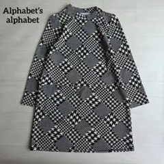 ​アルファベッツアルファベット　チュニックワンピース　千鳥格子柄　金ボタンのサムネイル