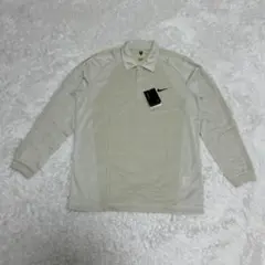 タグ付 ナイキゴルフ 長袖ポロシャツ XL ベージュ NIKE FIT DRY