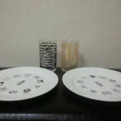 ワンピース硝子コップ&お皿