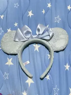 ディズニー 水色 レース カチューシャ