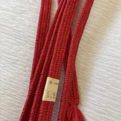 帯締め　紅赤色　未使用