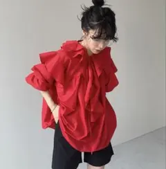 wee9s/ウィークス big collar frill blouseのサムネイル