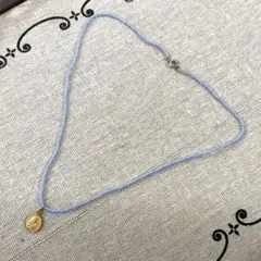 美品 フランス ビンテージ ペンダントヘッド ビーズネックレス 手芸フェア購入